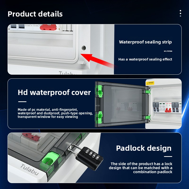 DC500V IP65 63A Photovoltaic DC Combiner Box One Output Outdoor PV Waterproof
