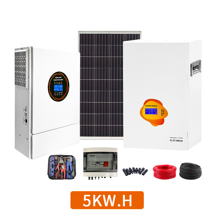 60kW Off-Grid Household Monocrystalline Silicon Photovoltaic Energy Storage Battery All-in-One Machine 20 Degree Solar System