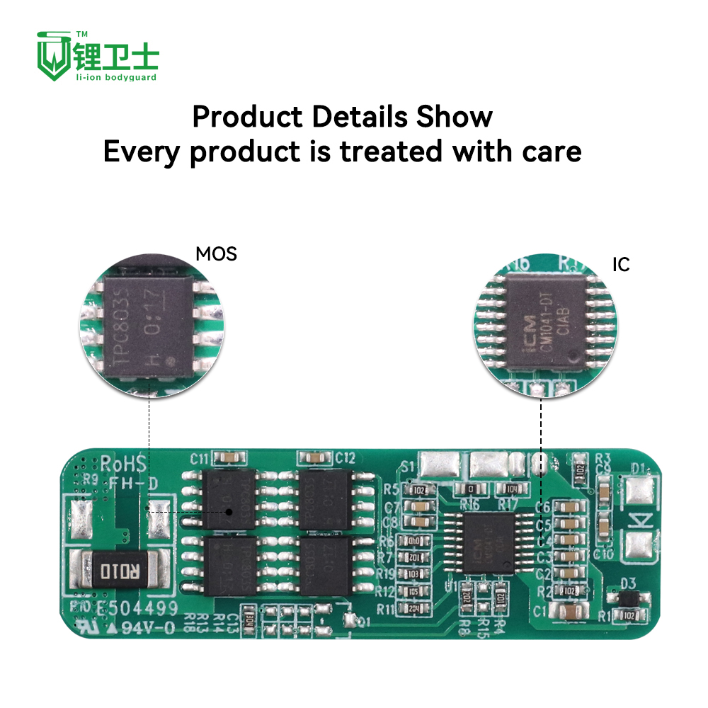 Small Size 4s 7a 8a Li-ion 14.8v Pcm Battery Management System Ant Smart Active Balancer BMS For E-bike Lithium Solar Battery