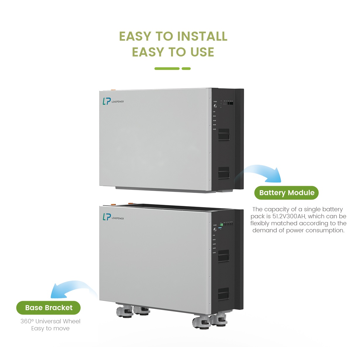 LP All-in-One 15kWh Home Solar Lithium Ion Batteries Pack Inverter and Battery All in One