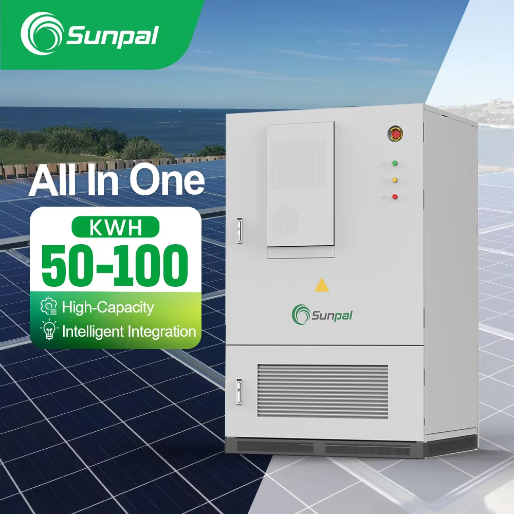 Deye 50kW 75kW 100kW Solar Energy System Cabinet With HV Battery 100kWh 215kWh 500kWh Kit