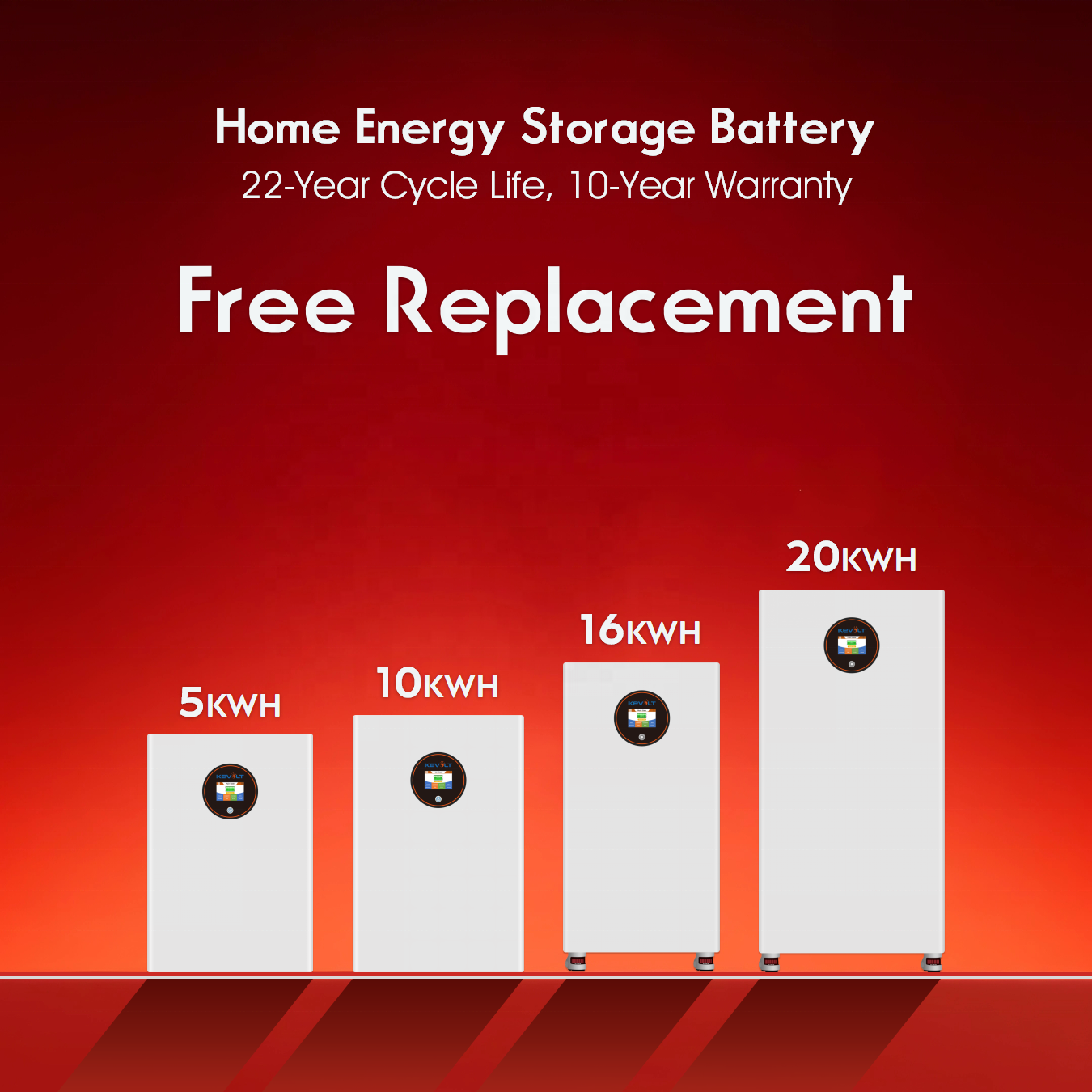 KEVOLT 5kWh 10kWh 16kWh 20kWh Hybrid 48V Lithium LiFePO4 Battery Pack With BMS Solar Power Station Home Energy Storage System