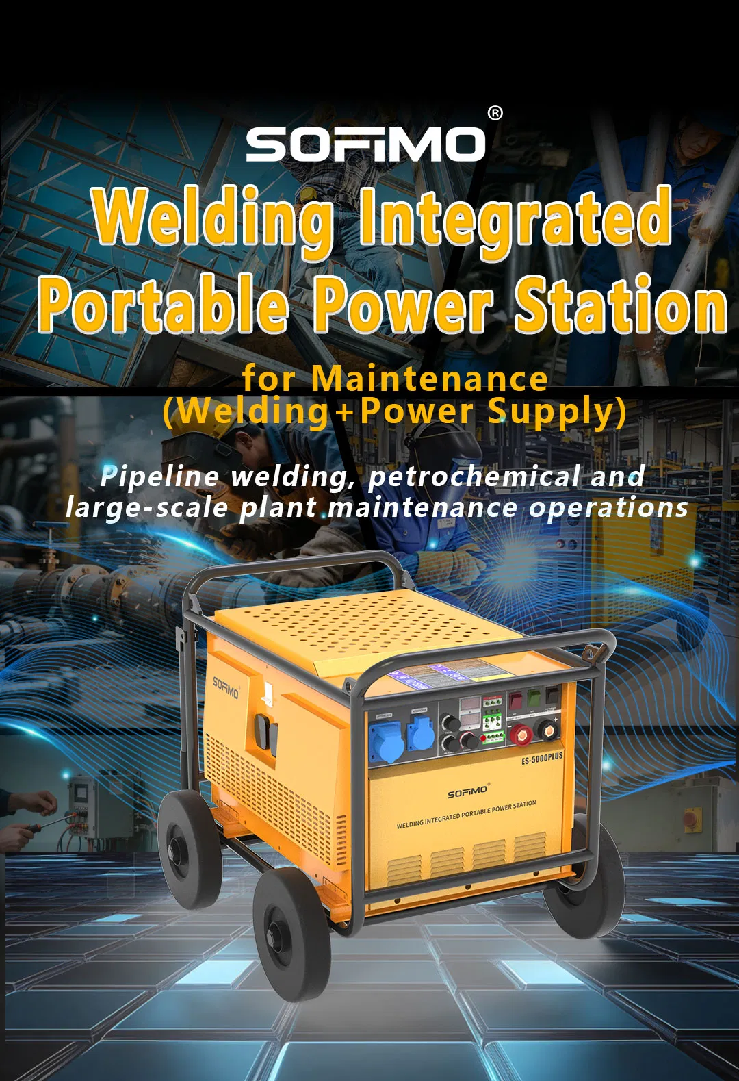 Detailed specifications of battery powered welder generator
