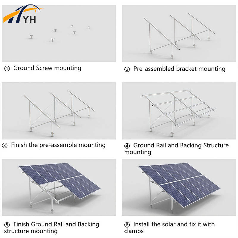 OEM&amp;ODM Solar Panel Structure Pv Mounting Solar Mounting System Hot Dip Galvanized Photovoltaic Bracket