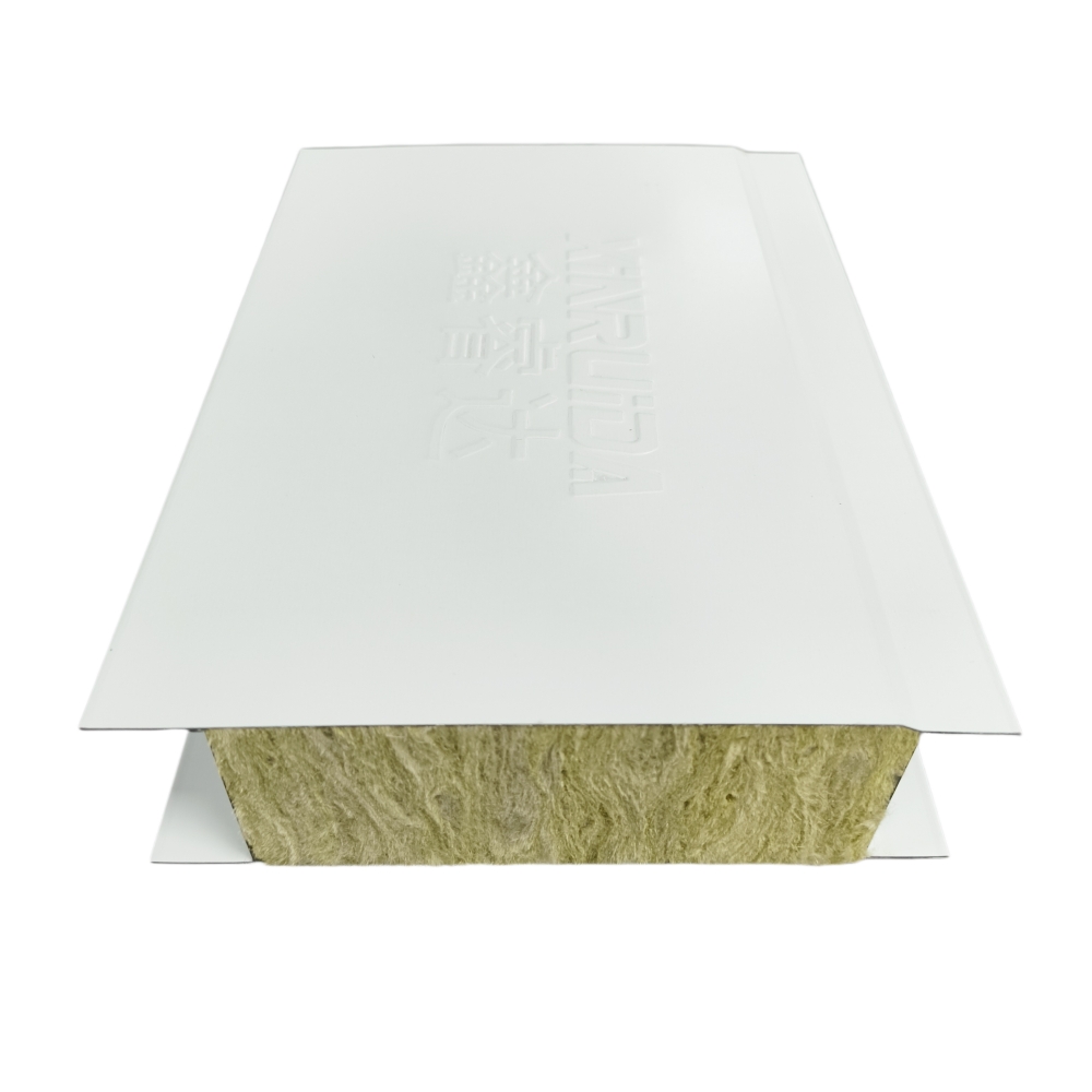 50-100mm Thickness High Density Rock Wool Sandwich Panels with Dust-proof Cleanroom Panel for Clean Room Wall