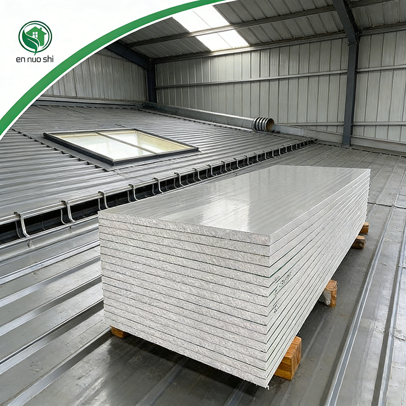 Custom 150mm Insulated EPS Roof Sandwich Panel Metal Siding Steel Poam Panels Fireproof Soundproof Construction Building