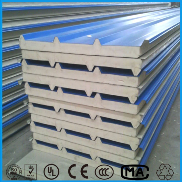 Exterior Building PUR/PIR Polyurethane Wall and Roof Sandwich Panel