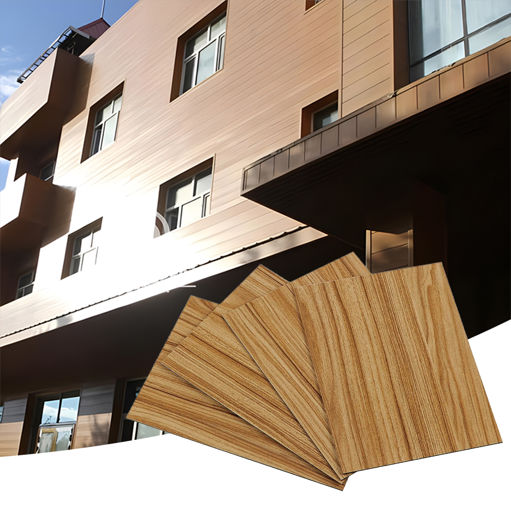 Wholesale Durable Wooden Finish Aluminum Composite Sandwich Panel Alucobond Sheet for Modern Building Facades