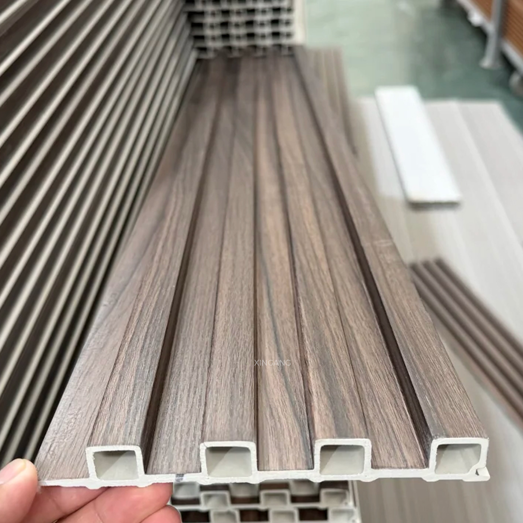 Brand-new Modern WPC Fluted Wall Panel Wood Plastic Composite Mildew Resistant Fireproof Waterproof Exterior Wall Cladding