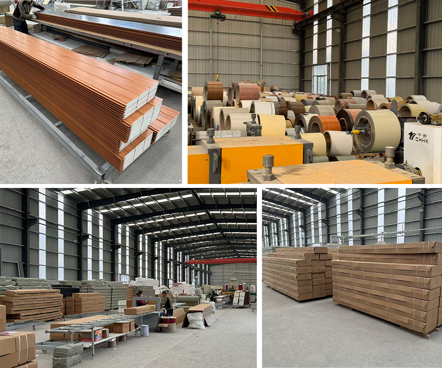 Convenient Construction 16mm Metal PU Sandwich Panels Carving Board Sound-Insulated Noise-Reducing Exterior Wall Panel For Villa