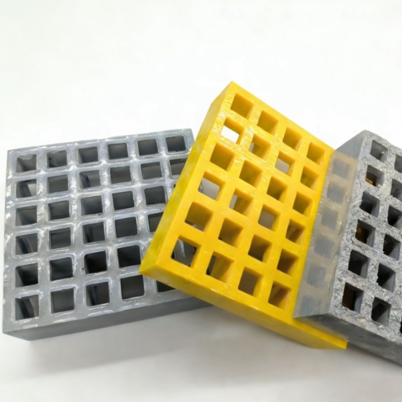 Custom Cutting Drilling FRP Closed Top Grating 50*50/100*100mm Smoke Suppression Anti Static Panels