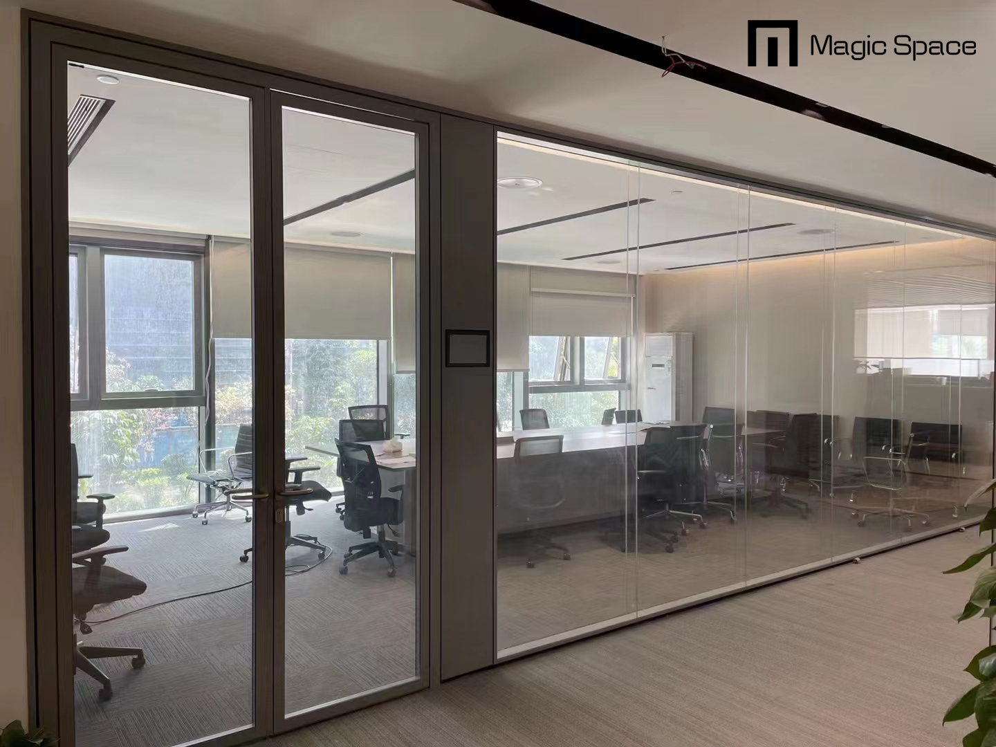 Office Partition 12mm Thickness Glass Partition Walls for Living Room Room Divider Panels Kitchen Partition