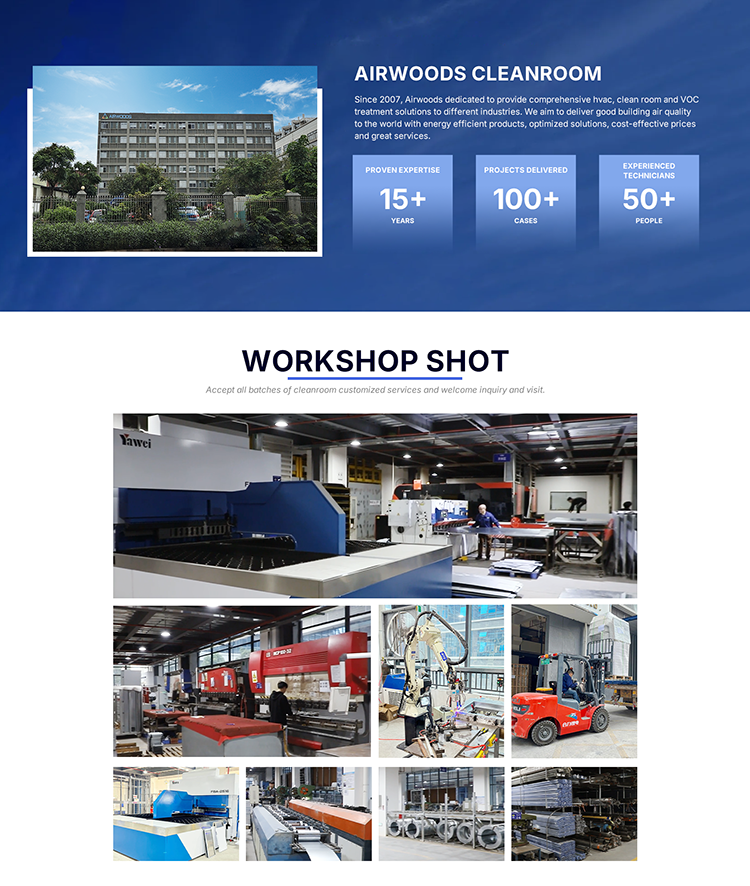 Laboratory Workshop Panels Modular Project Fireproof Construction Hospital Iso 8 Wall Class 10000 Wool Prefabricated Cleanroom