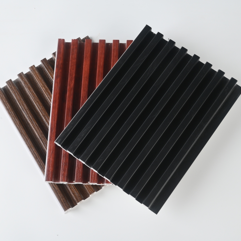 Indoor WPC Slat Partition Wall Panels Modern Fireproof Floral/Damask Pattern Soundproof Interior Decoration