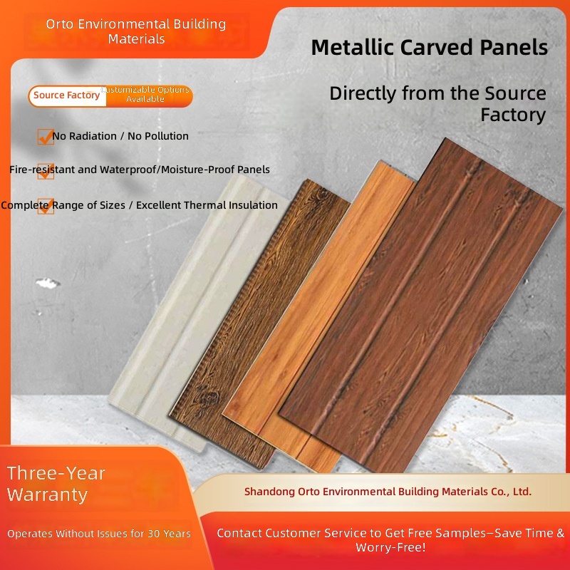 Metal Carved Exterior Wall Thermal Insulation Fireproof Polyurethane Sandwich Panel for XPS External Wall Insulation System