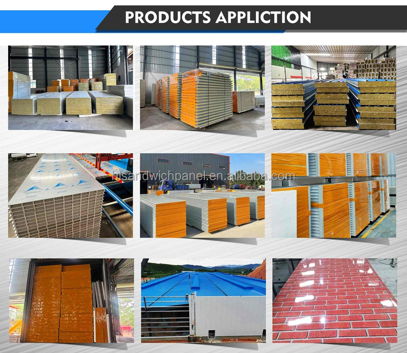 Source factory rock wool sandwich panels for insulation, soundproofing, heat preservation, and fire resistance