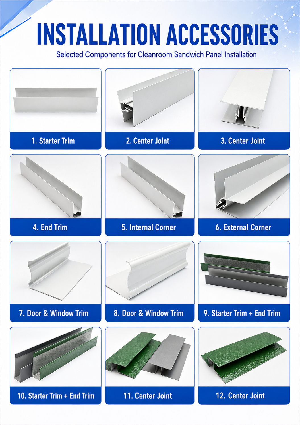 Laboratory Cleanroom Rock Wool Sandwich Panels with Metal Color Steel Roofing for Purification Workshop and Heat Preservation