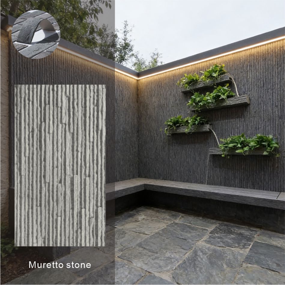 Outdoor Flexible Stone Veneer Sheet Stone Flexible Cladding Stone for Exterior Wall Fire Resistance Natural Panel