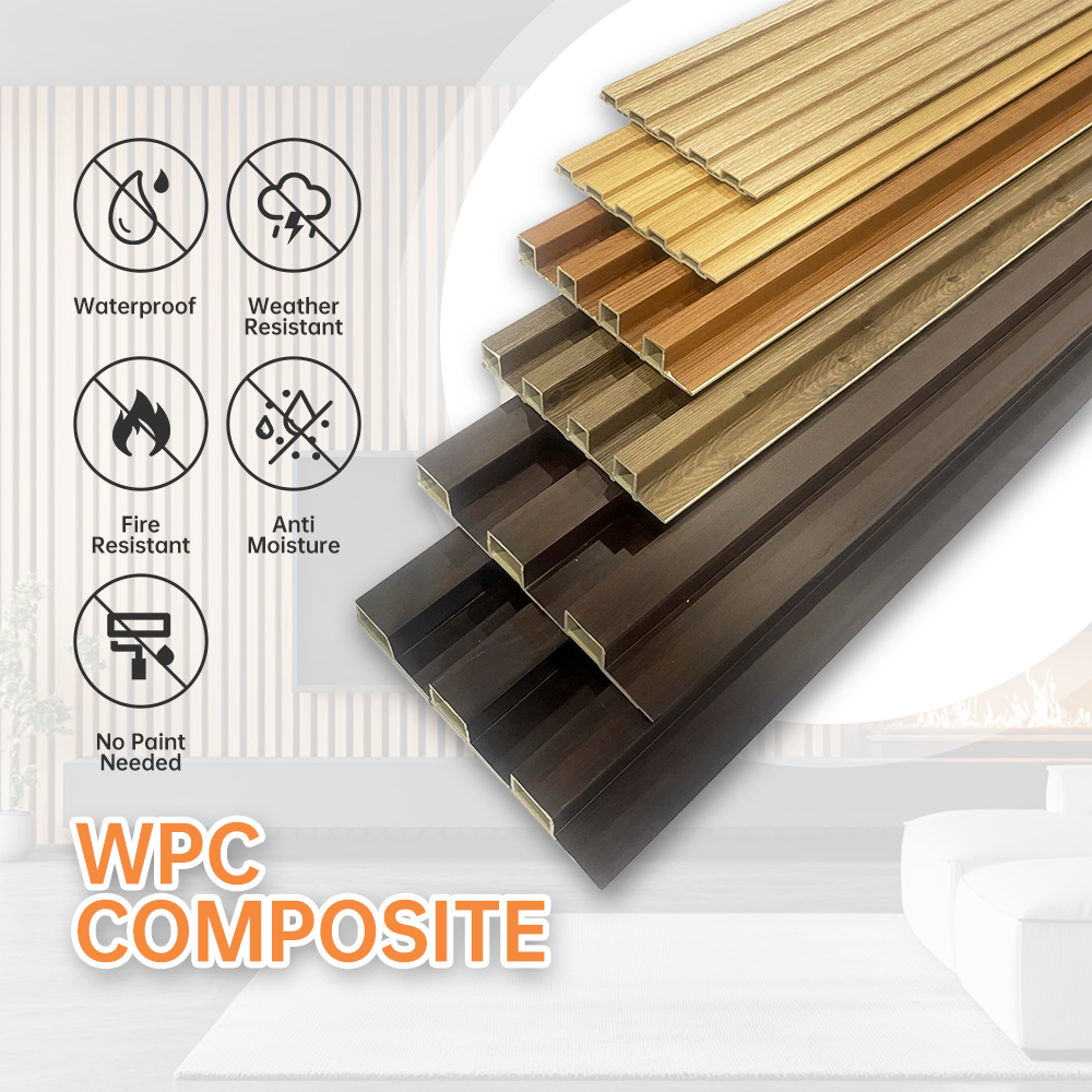 Modern Design Wholesale Home Building WPC Wpc Wall Cladding Panels Interior Fluted Panel Board