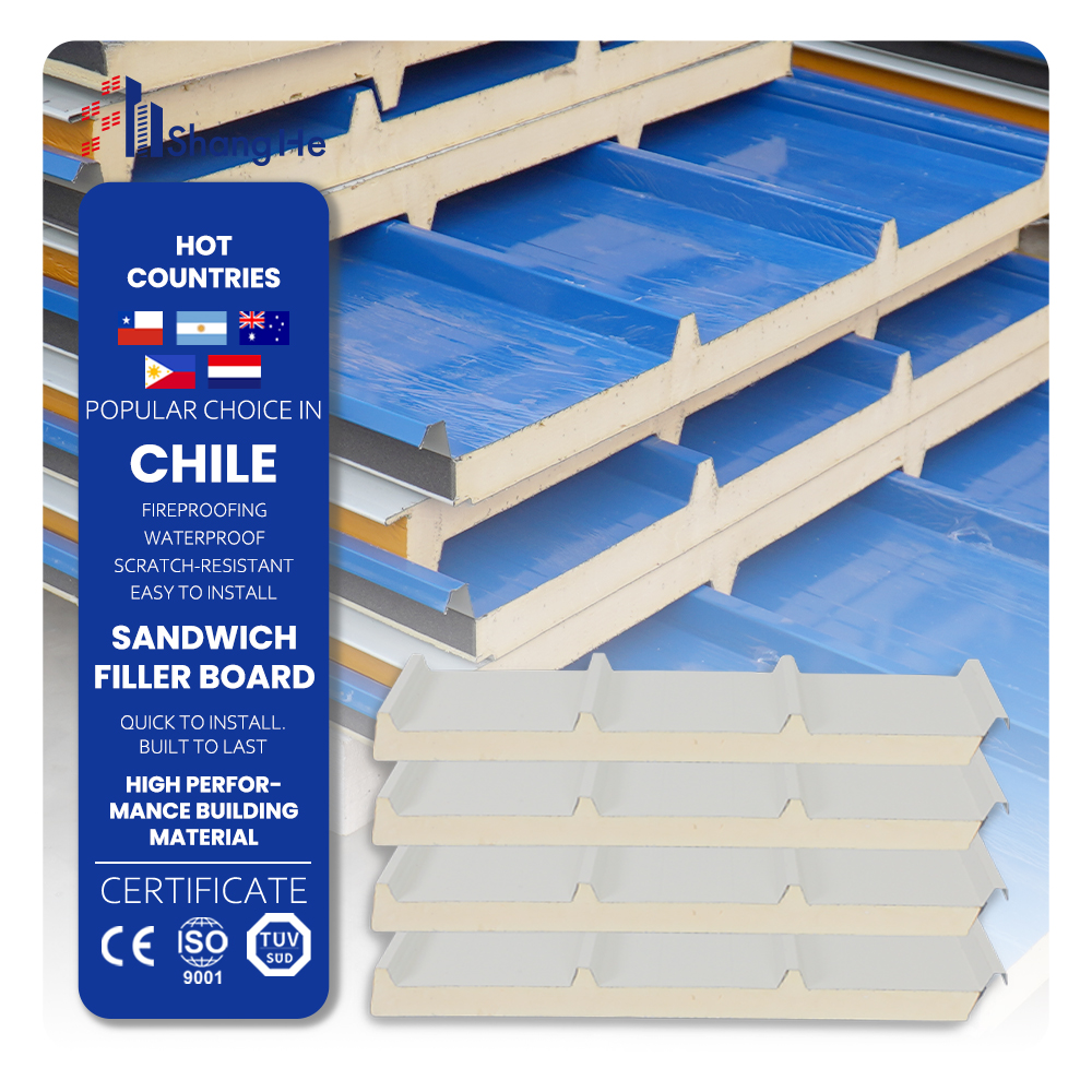 Wholesale Colorful Blue Price Pu Pir Roof Insulated Aluminium Sandwich Panel for Warehouse Buildings Made in China
