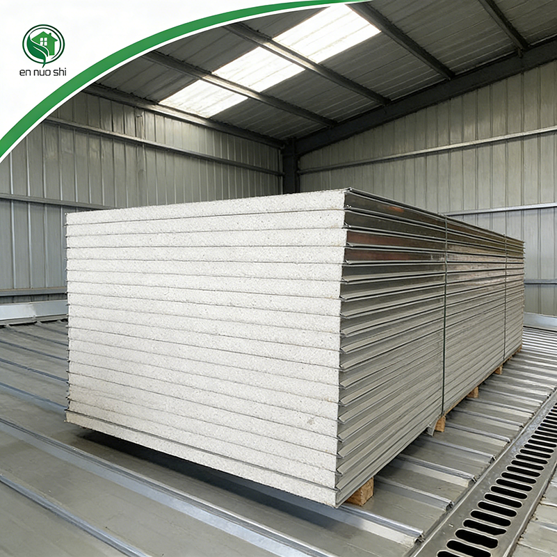 Custom 150mm Insulated EPS Roof Sandwich Panel Metal Siding Steel Poam Panels Fireproof Soundproof Construction Building