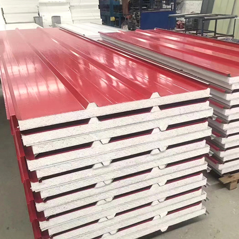 Heat Insulation 50mm/75mm/80mm/100mm/150mm Sandwich Panel Waterproof Prefabricated EPS Roof Panels