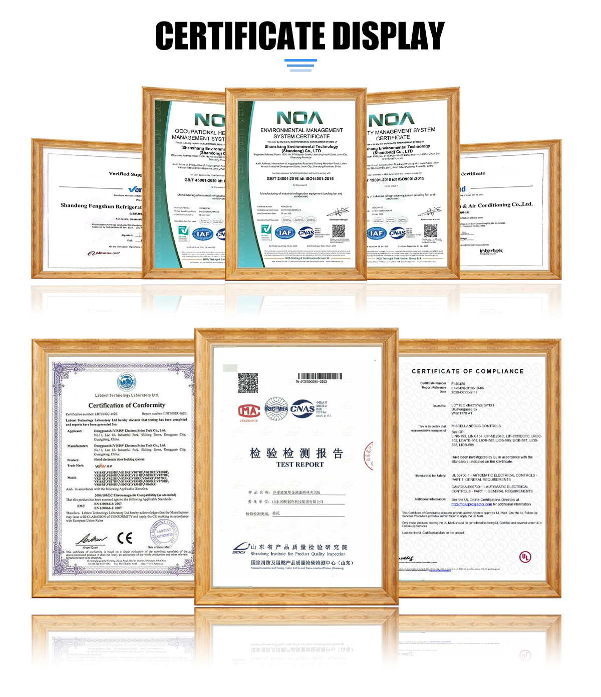 Product Certifications CE ISO