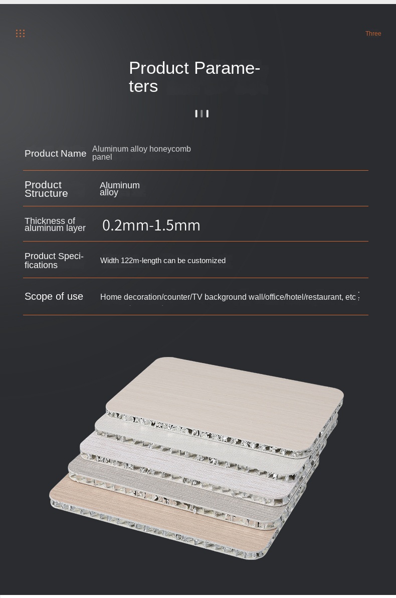 Aluminum Honeycomb Panels Grid 7