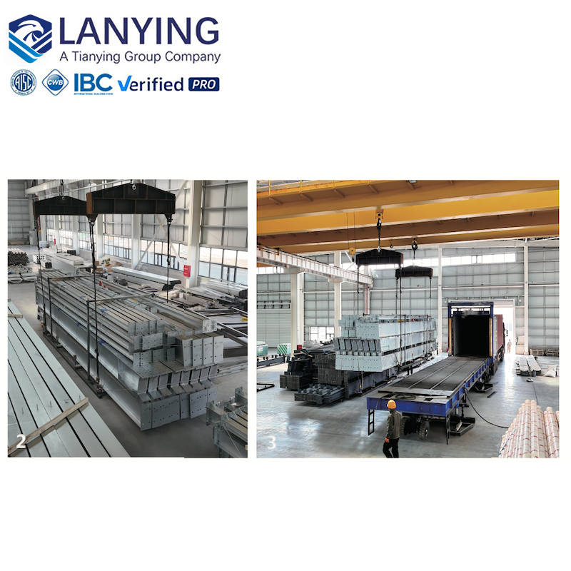 Durable Industrial Steel Structure Exhibition Center Glass Facade for Office Park Showroom Hall Mall Workshop