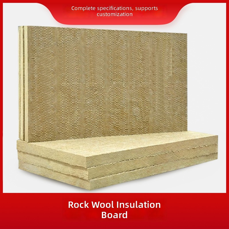 Modern Fireproof Eco-Friendly Square Rock Wool Board Panels Heat Preservation Sound Insulation Roof Wall Sheet for Residential