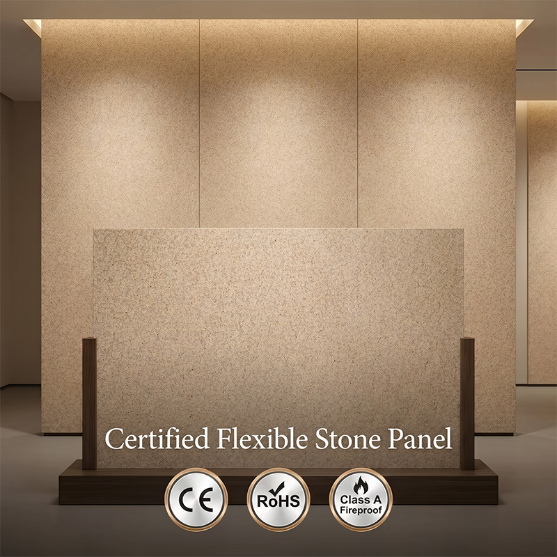 Custom Texture MCM Flexible Stone Panel Waterproof Wall Cladding for Private Label Building Brands OEM Projects
