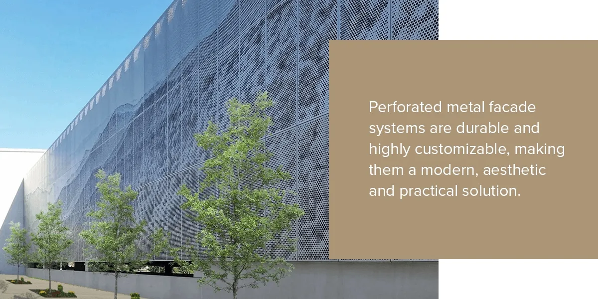 Exterior Wall Architectural Decorative Perforated Metal Aluminum Facade Cladding Panels