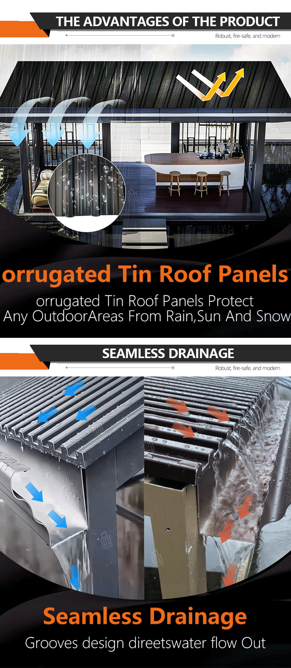Sound - Proof Innovative Modern Roofing Panels Interior Partition Panels for Home Office Warehouse Insulated Roof Panels