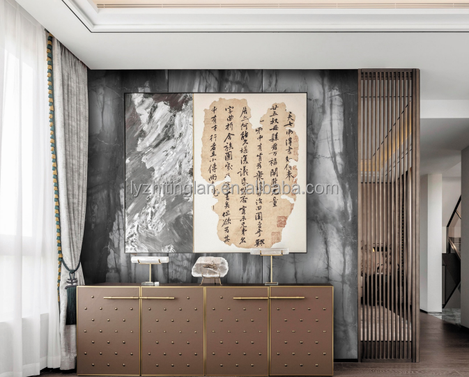 Waterproof and Moisture-proof Bamboo Charcoal Wood Veneer Wall Panels Decorative for Living Room or Hotel Fireproof