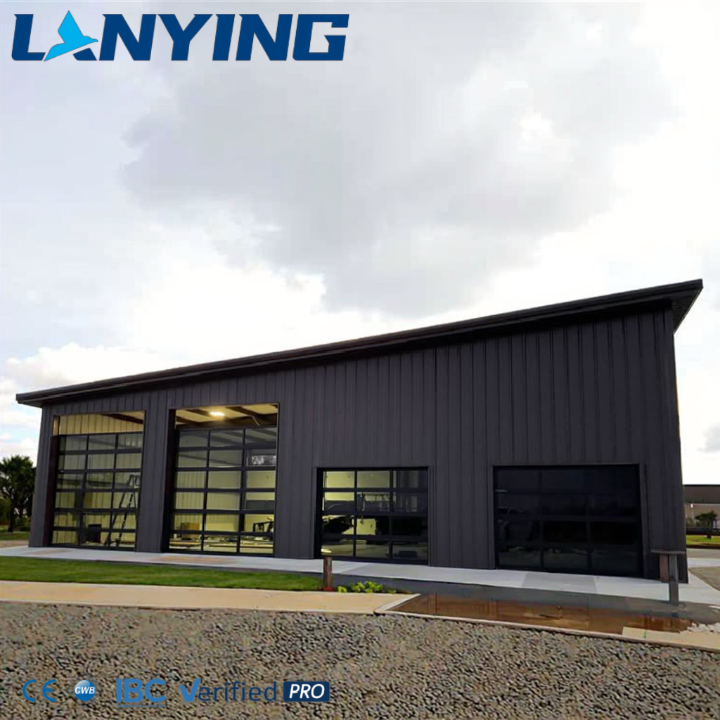 Durable Industrial Steel Structure Exhibition Center Glass Facade for Office Park Showroom Hall Mall Workshop