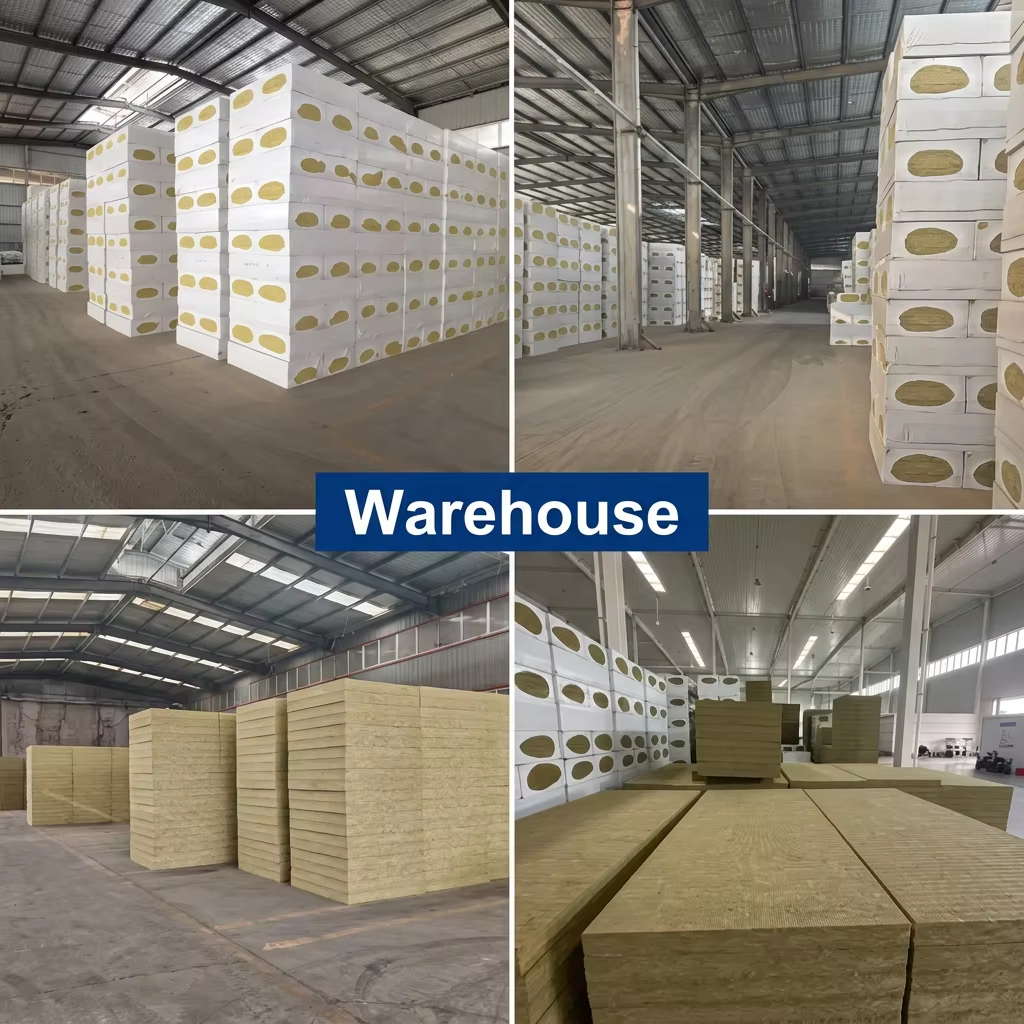 Modern Fireproof Eco-Friendly Square Rock Wool Board Panels Heat Preservation Sound Insulation Roof Wall Sheet for Residential