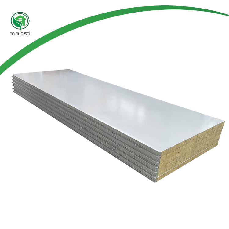 Rock Wool Sandwich Panel Eco-Friendly Anti-Corrosion Steel Plate for Exterior Wall Partition Roof Cold Rooms Sports Venues