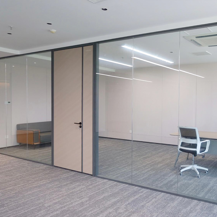 Single Layer Glass Office Partition Panel Expo Living Room Wall Partition for Office Use