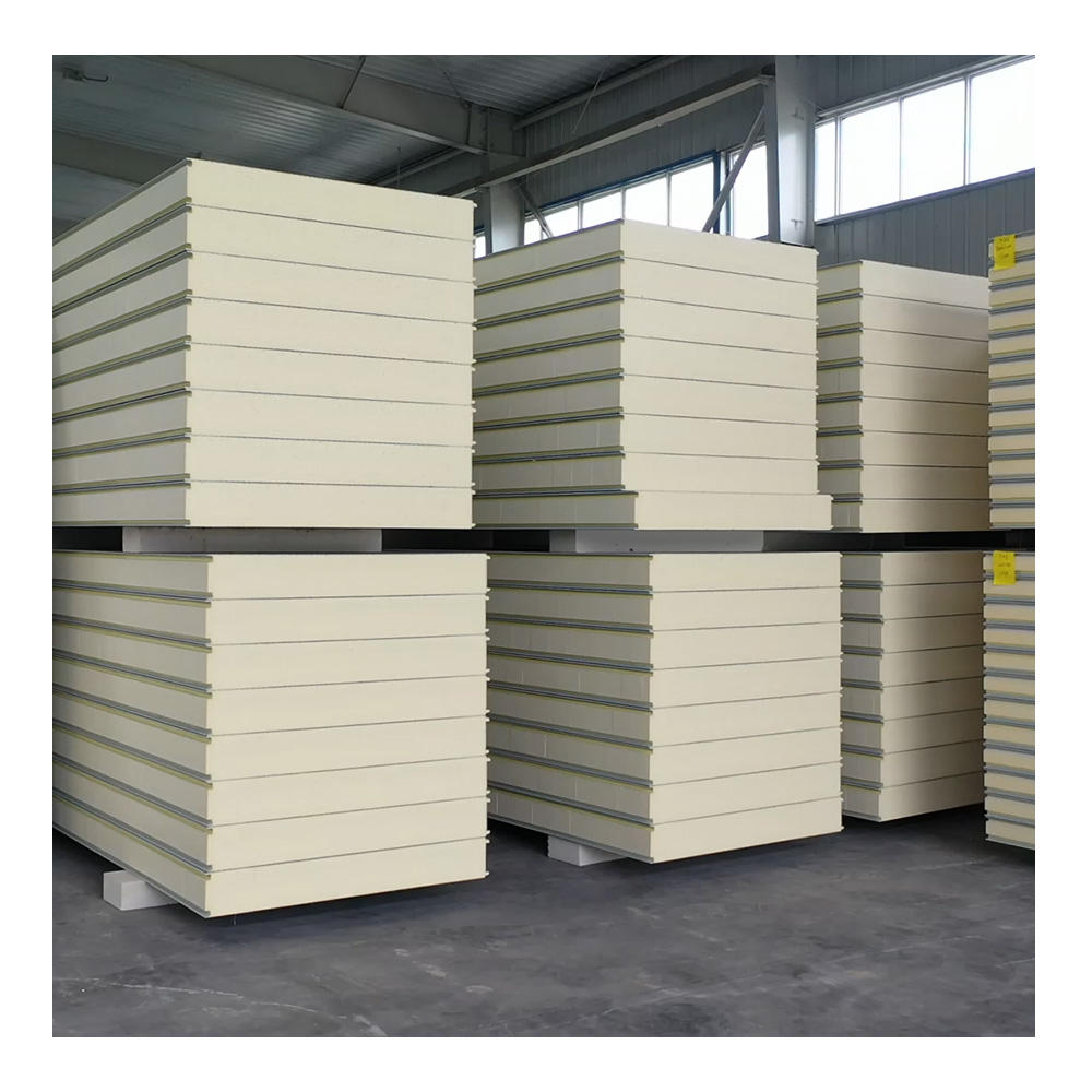 Factory Directly Supply 10cm 15cm 20cm PUR PIR PU Wall Sandwich Panels For Cold Rooms Polyurethane Panel For Warehouses