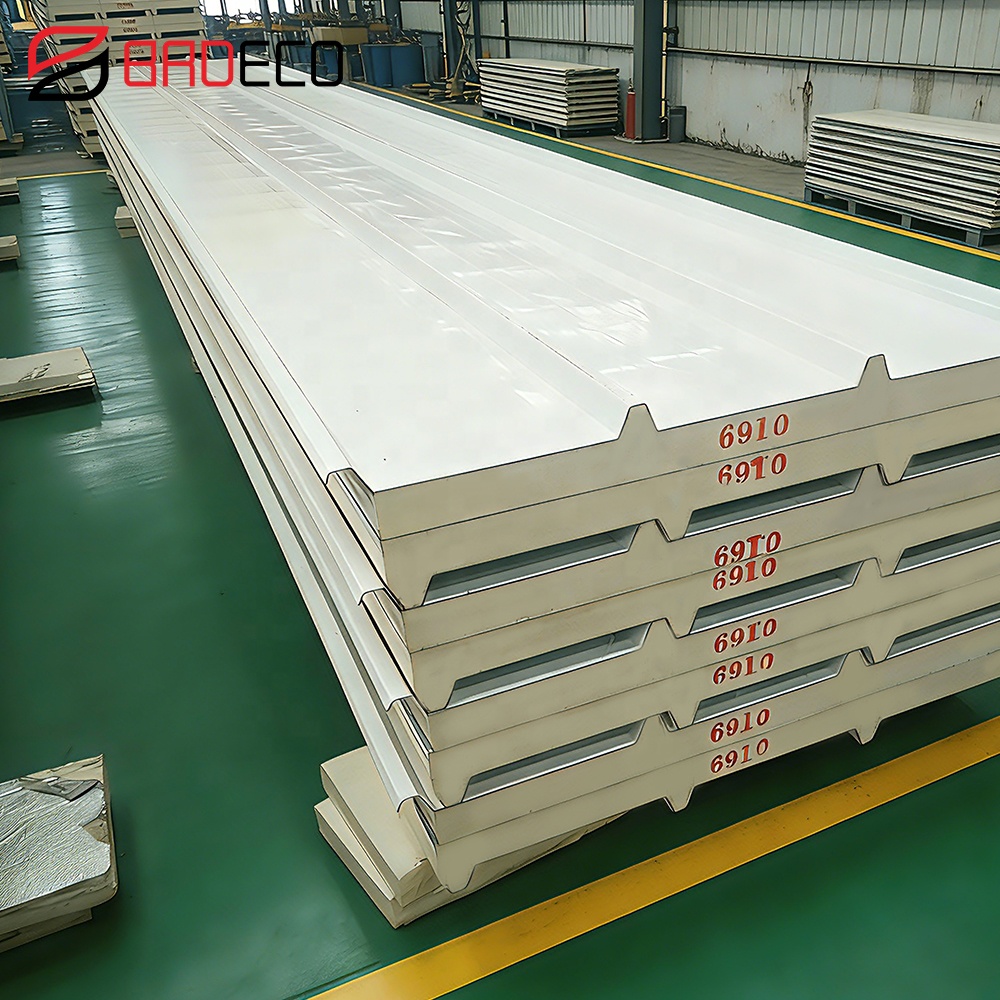 Insulation Water Proof Fire Proof 30mm to 200mm Thickness Polyurethane Pu Metal Roof Sandwich Panel for Steel Structure
