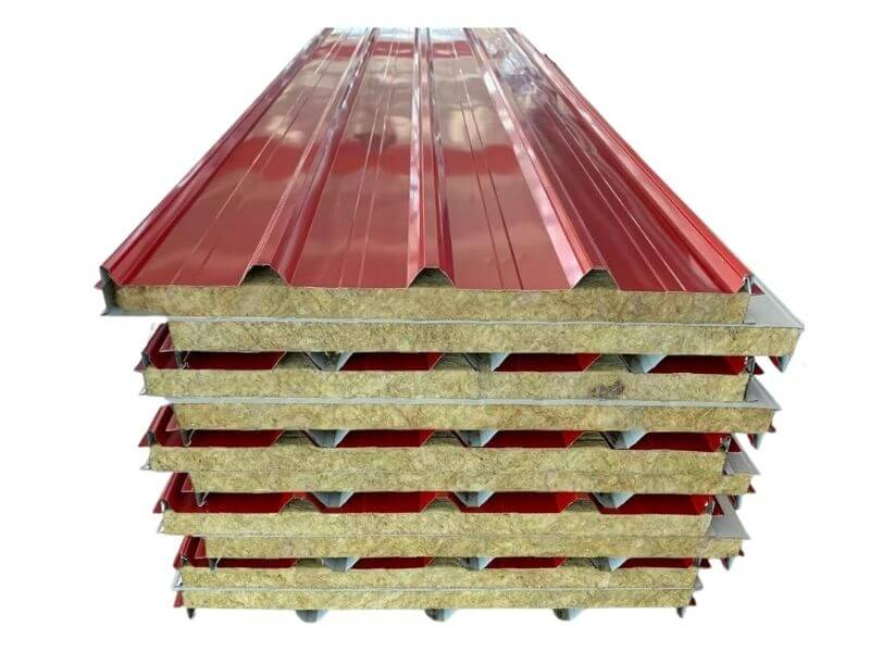 Rock Wool Sandwich Panels for Exterior Wall and Roof Side Seal Construction with Application in Warehouse Basement