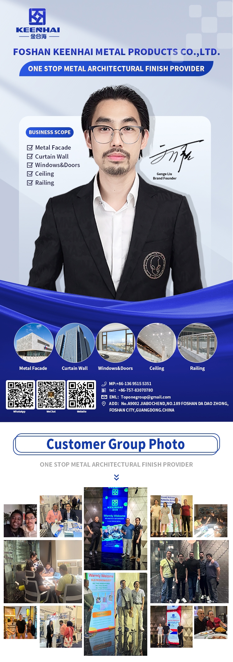 Decorative Aluminum Wall Facade Panels for Office Building Exterior Custom Cut and Finish Available