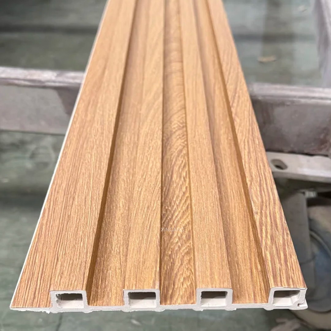 Brand-new Modern WPC Fluted Wall Panel Wood Plastic Composite Mildew Resistant Fireproof Waterproof Exterior Wall Cladding
