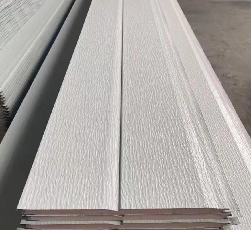 Thermal Insulation Decorative Prefabricated Exterior Nonmetal Siding Wall Panel Building PU Polyurethane Sandwich Panel 40kg/m3
