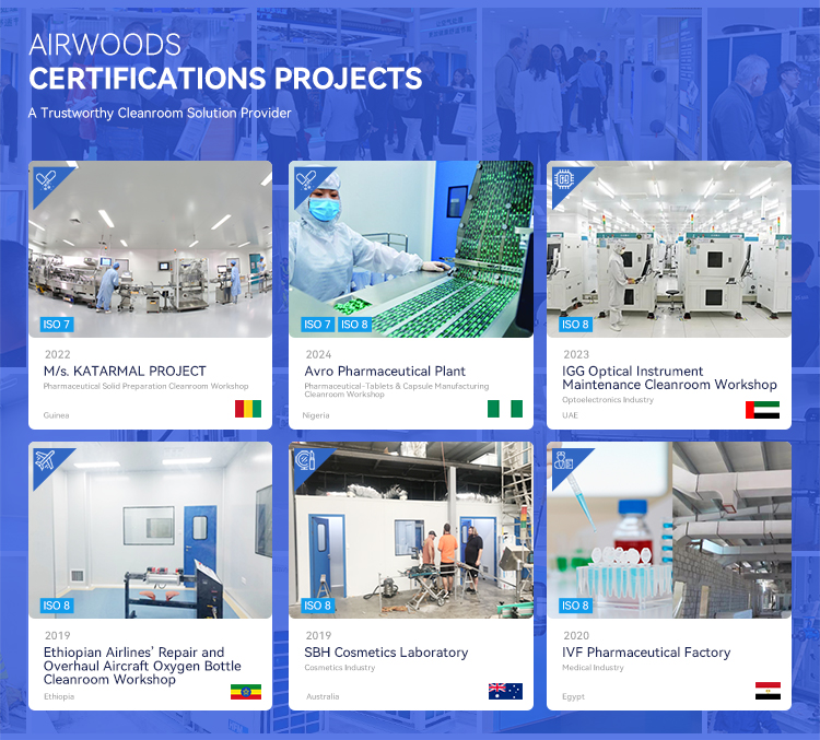Laboratory Workshop Panels Modular Project Fireproof Construction Hospital Iso 8 Wall Class 10000 Wool Prefabricated Cleanroom