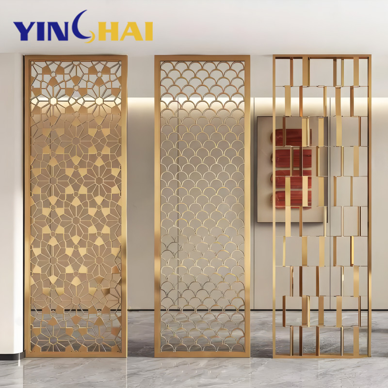 Modern Laser Cut Room Partitions Stainless Steel Screeners &amp; Room Dividers Wall Panels Divider Room Steel Wall Partition