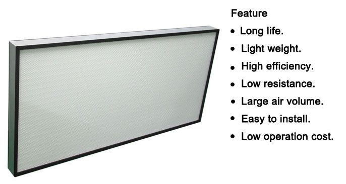 Customized H13 H14 HEPA Dust Filter Laminar Flow HVAC Panel Filter for Cleanroom AC New Condition for Laboratory