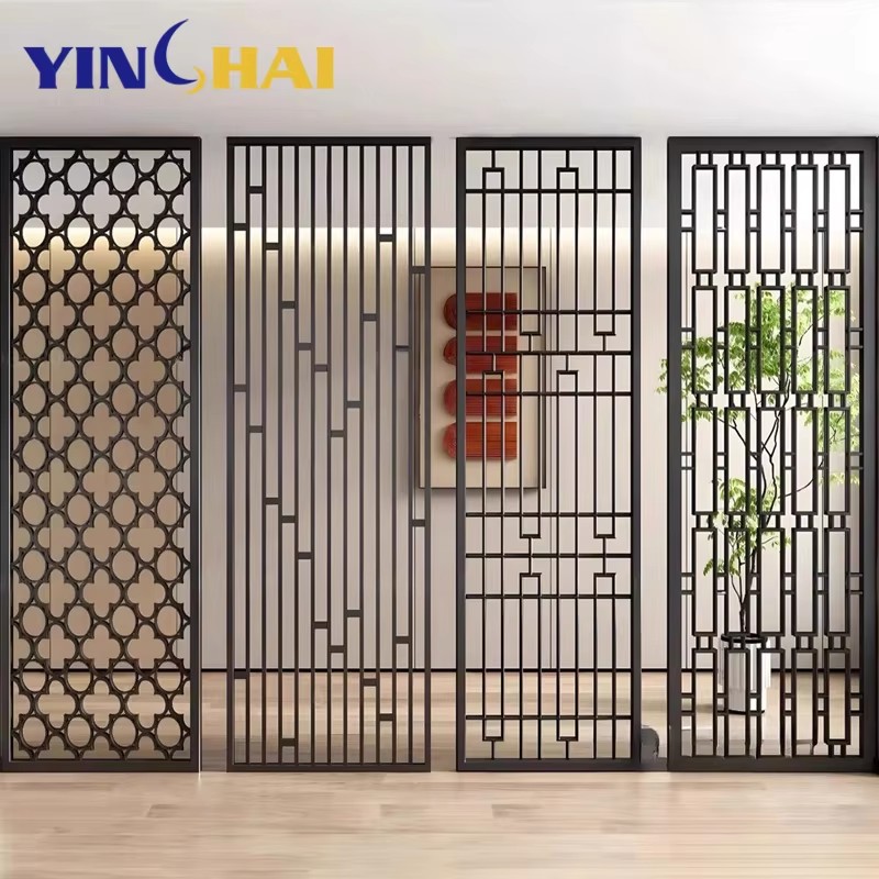 Modern Laser Cut Room Partitions Stainless Steel Screeners &amp; Room Dividers Wall Panels Divider Room Steel Wall Partition