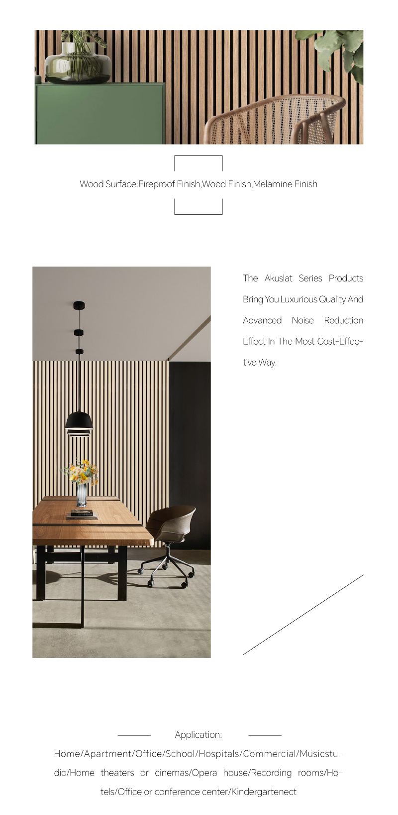 Wood Slat Acoustic Panels Interior