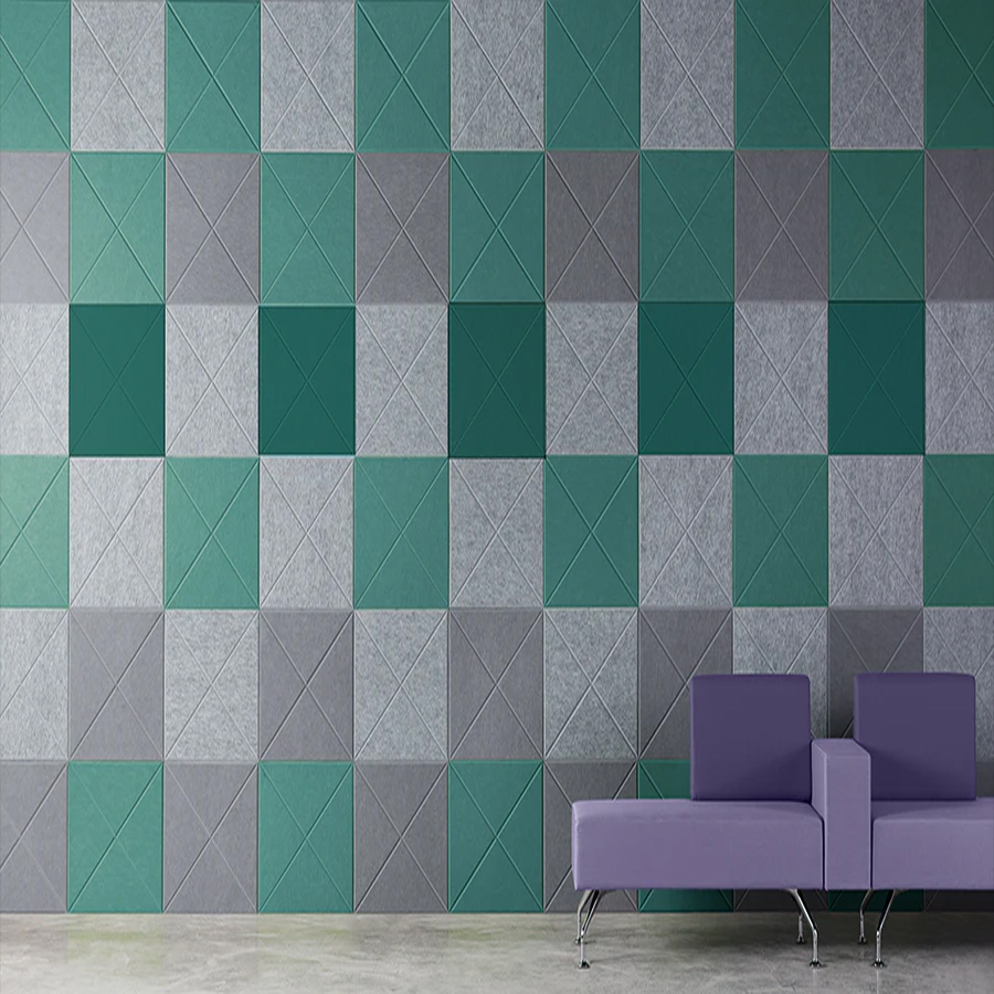 Polyester Acoustic Sound Proofing Pet Cinema Wall Black Insulation Panels 3D Sound Ceiling Acoustic Sound Proof Panel